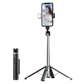 New Reinforced Quadripod Bluetooth Selfie Stick Outdoor Multi-Function Mobile Phone Live Broadcast Bracket Fill Light Selfie Stick