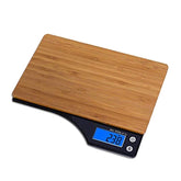 Digital Food Scale, Natural Bamboo Platform, Tare Function and Capacity for Grams and Ounces of Digital Kitchen Scale