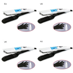 Hair Straightener Comb Iron Brush Auto Fast Hair Comb Clamp Massager Tools