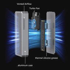 USB4 hard drive box M2 NVME solid-state drive reader 40G Thunderbolt 4 portable hard drive box with RGB light external
