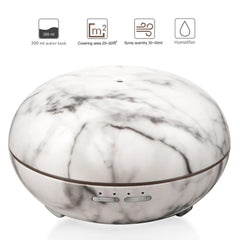 Ultrasonic Air Humidifier With Marble Grain LED Light  Aromatherapy