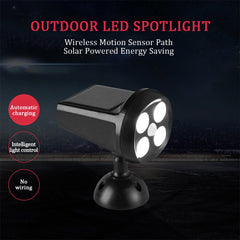 360 Degree Rotation Motion Sensor Corridor Solar Powered Energy Saving Yard Outdoor LED Spotlight Wall Mount Adjustable Garden