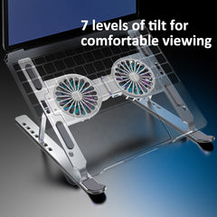 C9 Computer Bracket Aluminum Alloy Notebook Bracket Folding Fan Cooling Increased Laptop Bracket