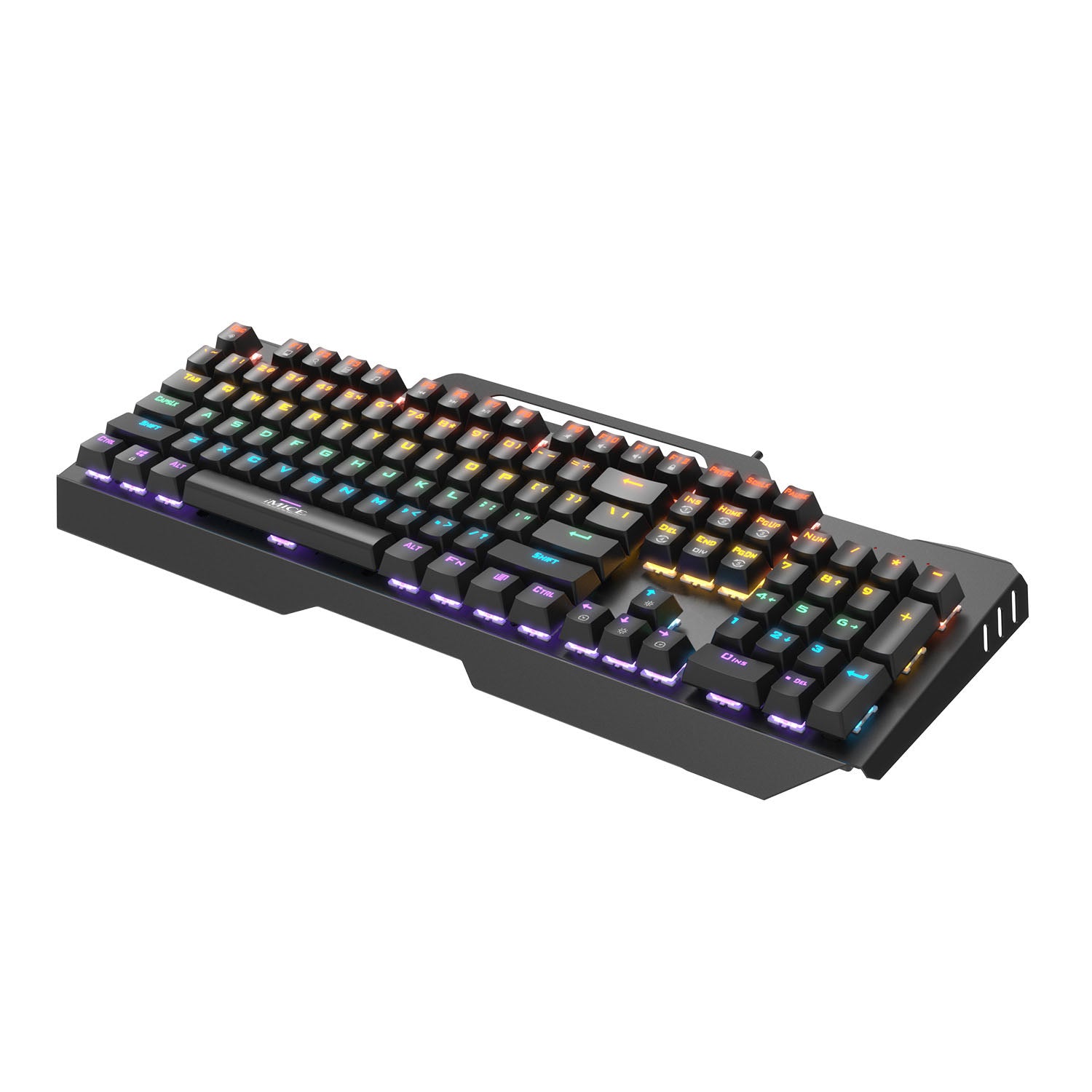 Wired RGB Chicken Eating Green Axis Mechanical Esports Metal Gaming Keyboard