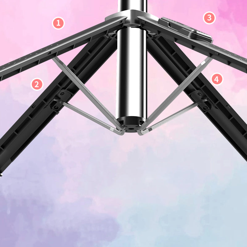 New Reinforced Quadripod Bluetooth Selfie Stick Outdoor Multi-Function Mobile Phone Live Broadcast Bracket Fill Light Selfie Stick